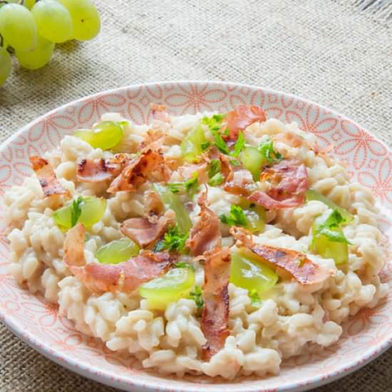 Grape Risotto with Blue Cheese - Recipe photo by ItalianRecipeBook