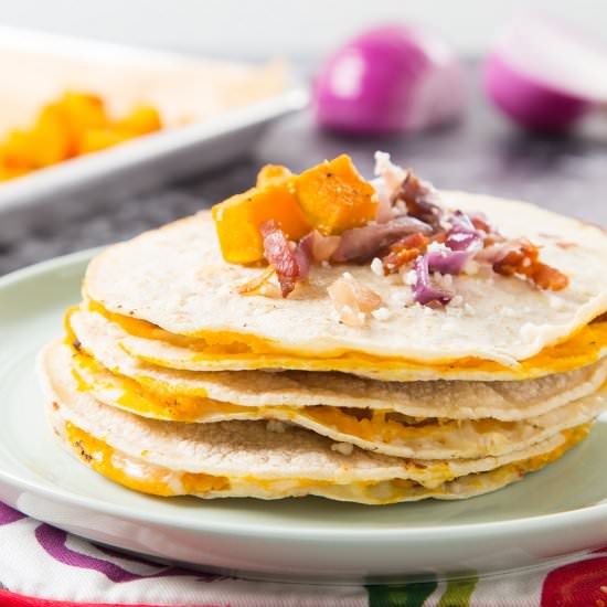 Kabocha Squash and Bacon Mulitas - Recipe photo by Lokness