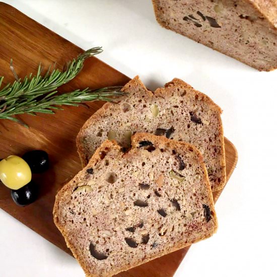 Grain Free Olive & Rosemary Bread - Recipe photo by emmaeatsandexplores