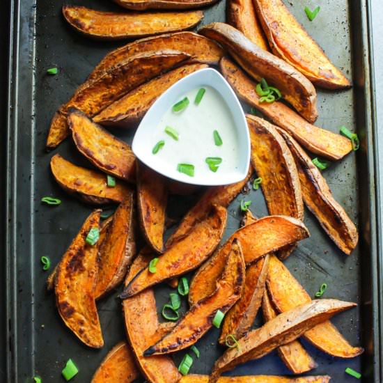 Cajun Sweet Potato Wedges - Recipe photo by Lisa G Cooks