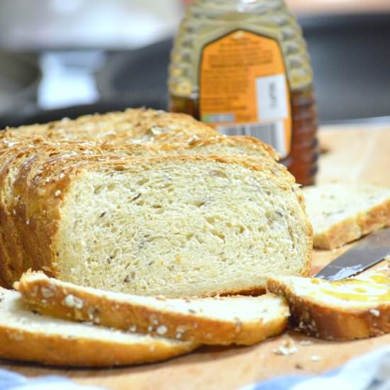 Honey, Oats & Flax Seeds Bread - Recipe photo by Shanaz Rafiq
