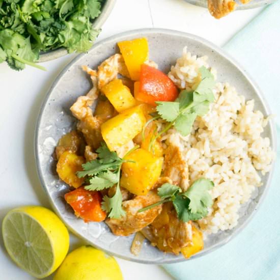Spicy Pork with Mangos and Rice - Recipe photo by Smart Nutrition