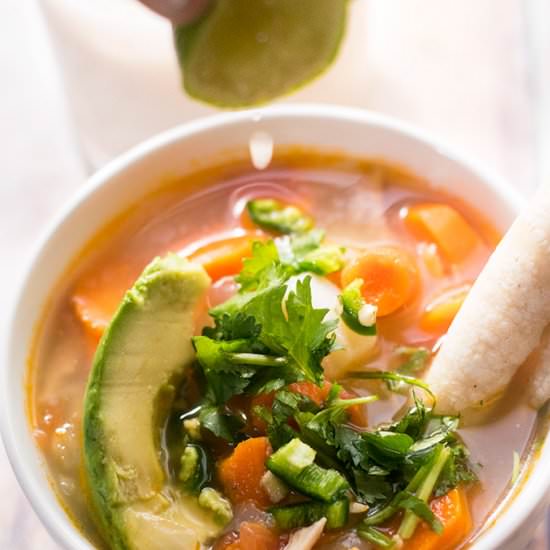 Caldo de Pollo - Recipe photo by Carissa @ thrift and spice