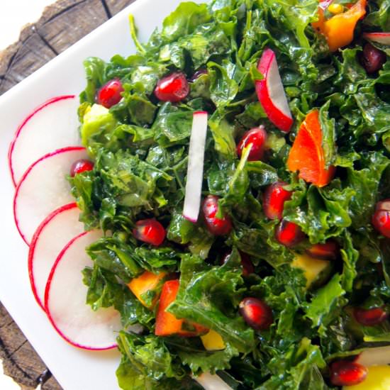The "Actually Good" Kale Salad - Recipe photo by teaforturmeric