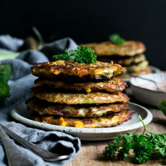 Courgette and Corn Fritters - Recipe photo by AnnaBanana