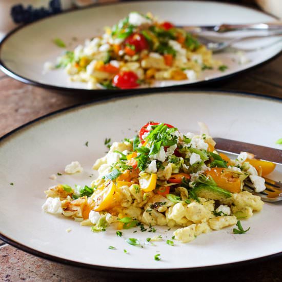 Scrambled Eggs & Veggies - Recipe photo by Eat Simple Food