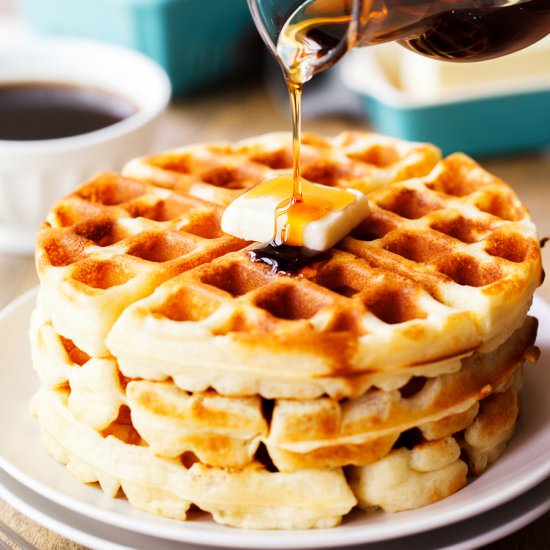 Quick Yeast Waffles - Recipe photo by thepkpway