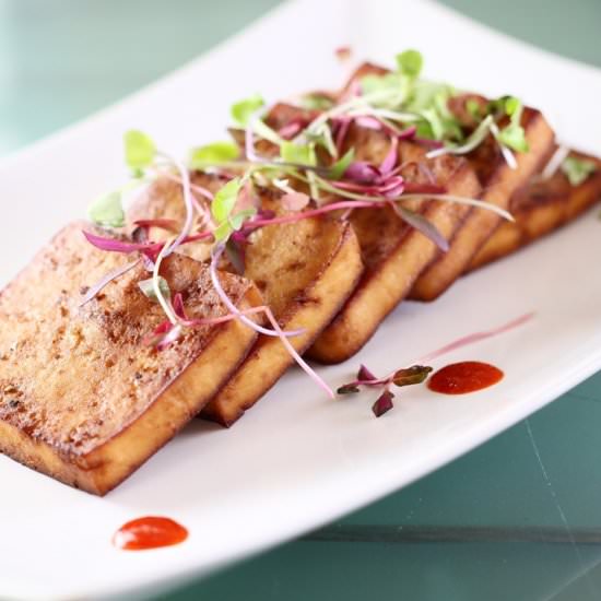 Smokey Baked Tofu - Recipe photo by Chickfoodtv