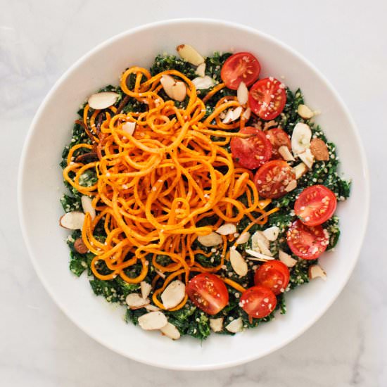 Lemon Avocado Kale Salad - Recipe photo by kalememaybe