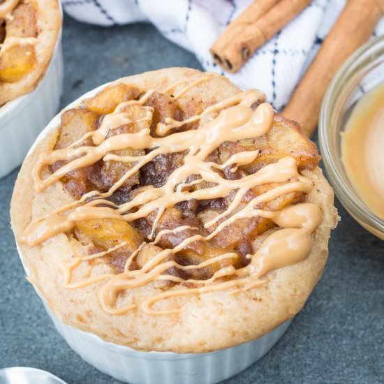 Apple Peanut Butter Microwave Cake - Recipe photo by Theflavoursofkitchen