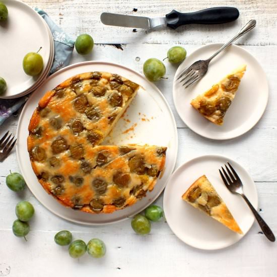Green Plum Upside Down Cake - Recipe photo by davebakes