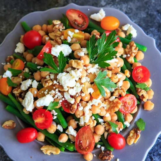 Green Bean Chickpea Salad - Recipe photo by trialandeater