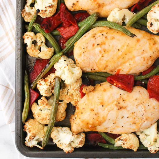 Sheet Pan Cajun Chicken - Recipe photo by ChefJulie_RD