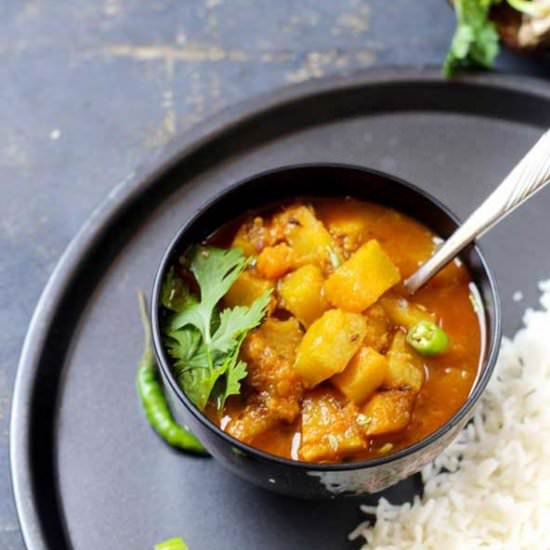 Pumpkin Curry – No lentils, coconut - Recipe photo by udupi-recipes