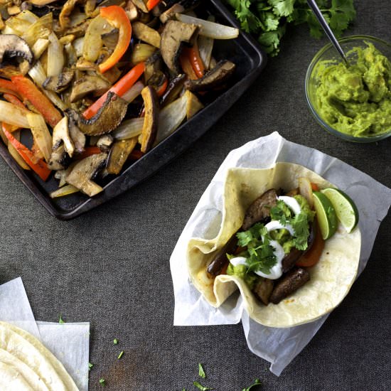 Vegetable Fajita Sheet Man Dinner - Recipe photo by thedomesticdietitian