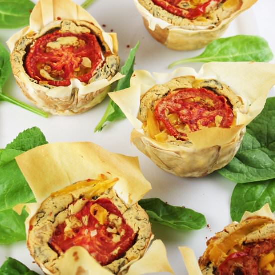 Mini Vegan Quiche - Recipe photo by Chickfoodtv