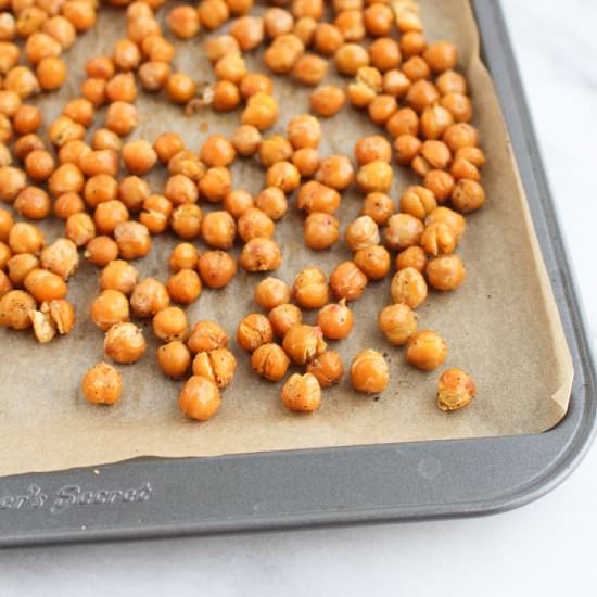 Crispy Garlic Chickpeas - Recipe photo by ChefJulie_RD