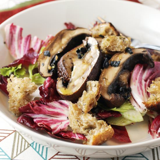 Portobello Salad with Black Garlic - Recipe photo by Food Gal