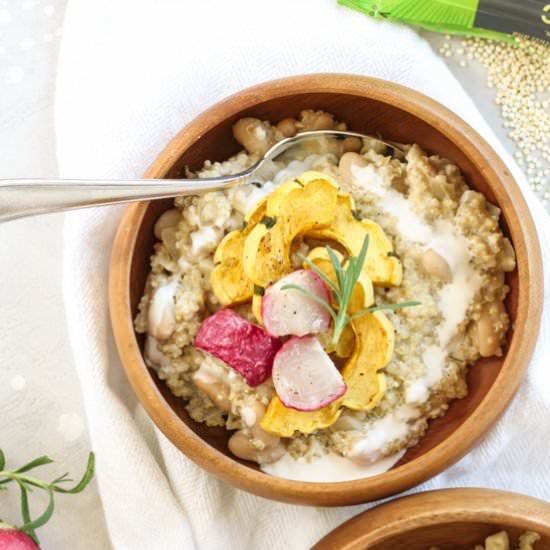 Quinoa Risotto with Delicata Squash - Recipe photo by pumpkinandpeanutbutter
