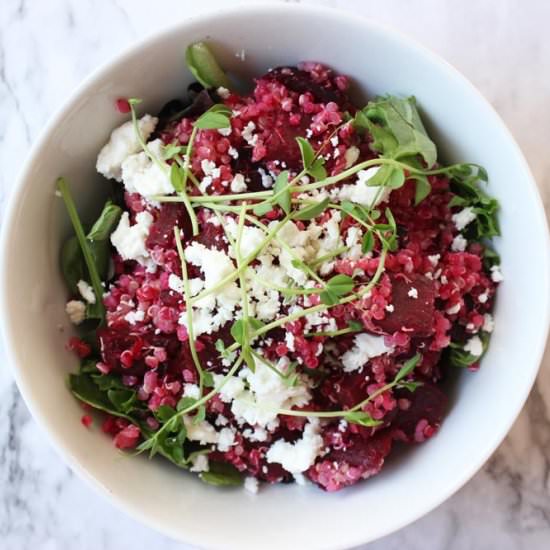 Roasted Beet & Quinoa Salad - Recipe photo by Naughty Nutrition