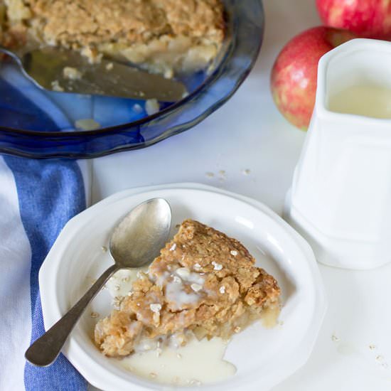 Swedish Apple Oatmeal Pie - Recipe photo by allthatsjas