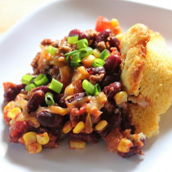 Chili Casserole with Cornbread - Recipe photo by cullys kitchen