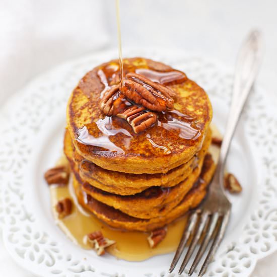 Blender Pumpkin Pancakes - Recipe photo by onelovelylife