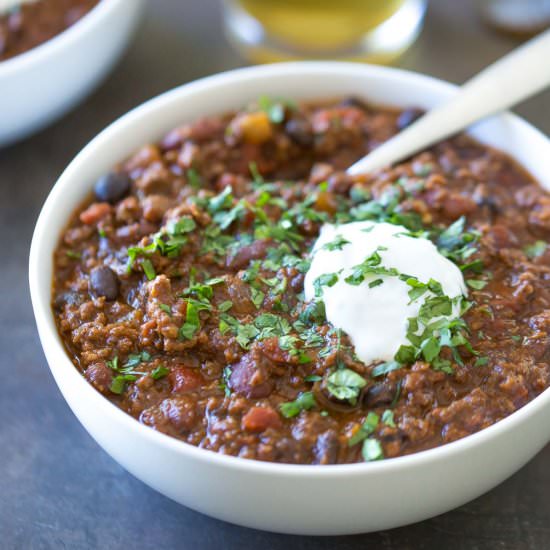 Quick and Easy Beer Chili - Recipe photo by simplywhisked