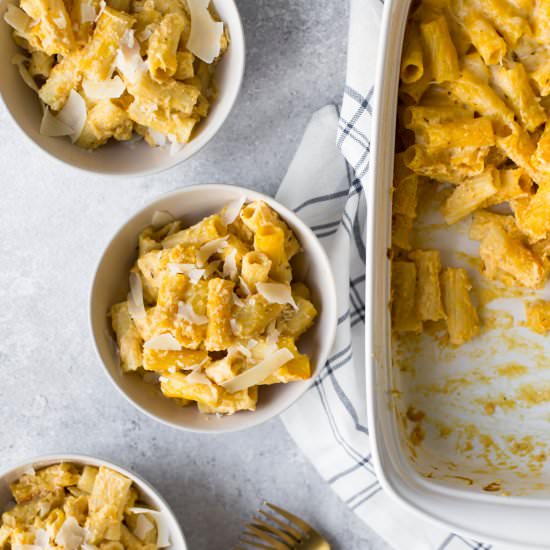 Creamy Pumpkin Rigatoni - Recipe photo by kjandcompany