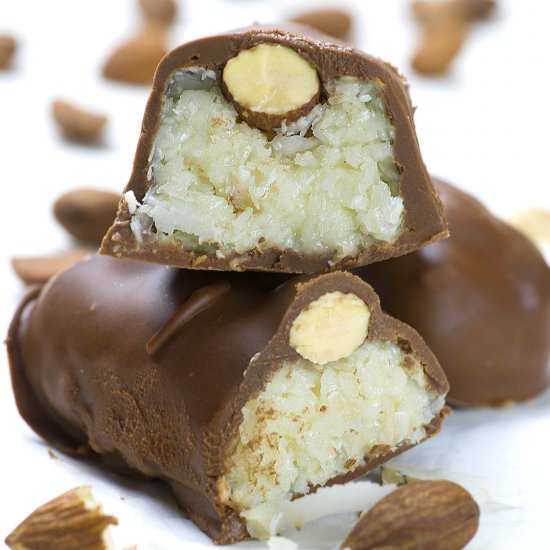Homemade Almond Joy Candy Bars - Recipe photo by omgchocolatedesserts