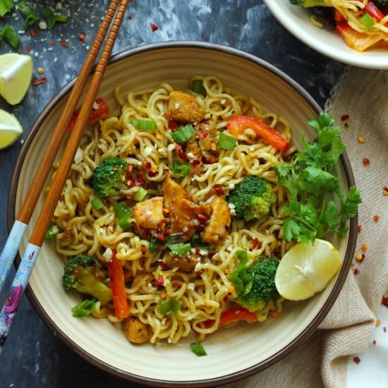 20 Minute Chicken Maggi Stir Fry - Recipe photo by Funfoodandfrolic