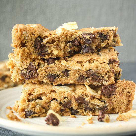 Potato Chip Cookie Bars - Recipe photo by The Desserted Girl