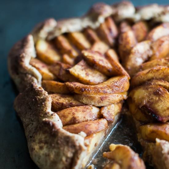 Paleo Peach Galette - Recipe photo by herheartandtable