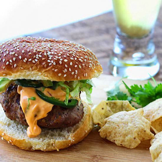 Thai Turkey Burgers & Spicy Aioli - Recipe photo by asiancaucasian