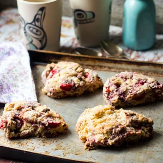 Triple Berry Dark Chocolate Scone - Recipe photo by sugarlovespices