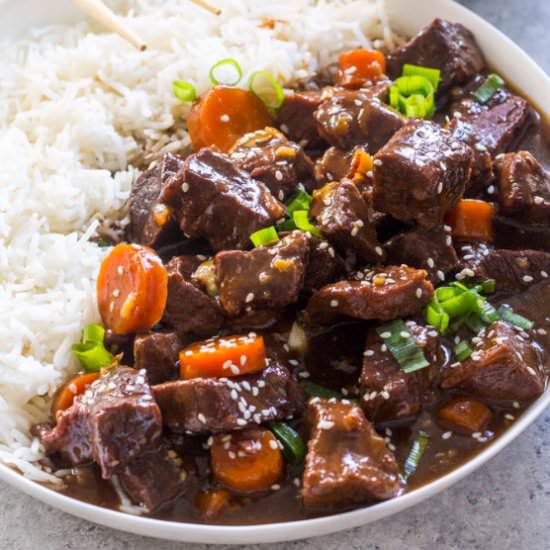 Slow Cooker Beef Teriyaki - Recipe photo by peasandpeonies