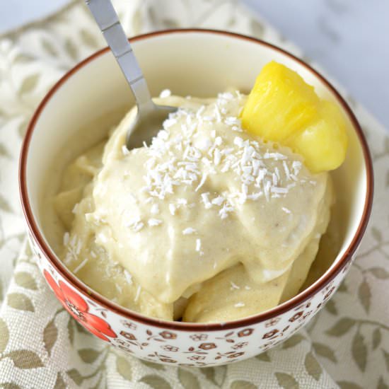 Pina Colada Nice Cream - Recipe photo by atasteofmadness