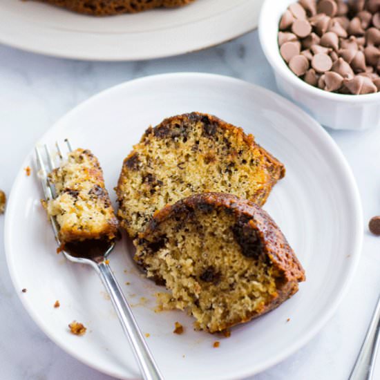Chocolate Chip Banana Cake - Recipe photo by LancFoodieGirl