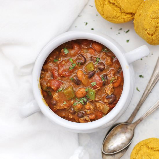 BEST EVER Pumpkin Chili - Recipe photo by onelovelylife