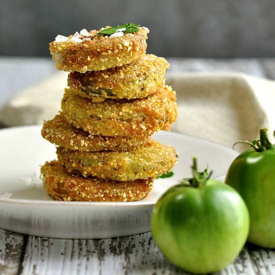 Fried Green Tomatoes - Recipe photo by PinchandSwirl