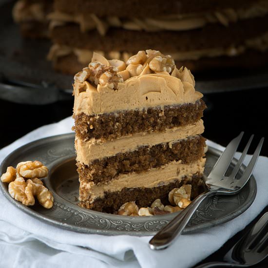 Coffee & Walnut Cake - Recipe photo by CharlottesLivelyKitchen