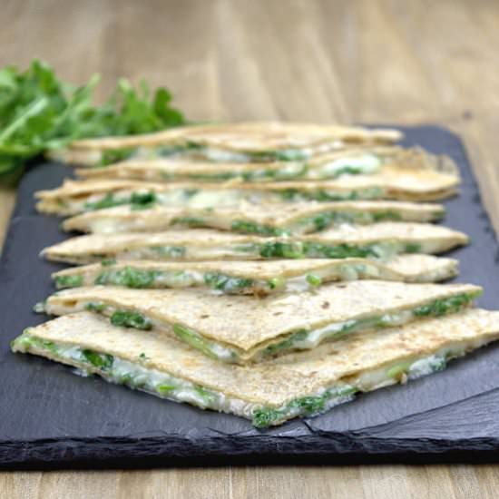 Taleggio Arugula Tortilla Panini - Recipe photo by agourmetfoodblog