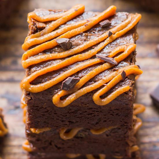 Chcocolate Pumpkin Brownies - Recipe photo by Leelalicious