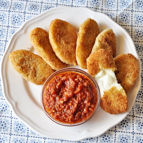 Homemade Fried Mozzarella Patties - Recipe photo by Spain on a Fork