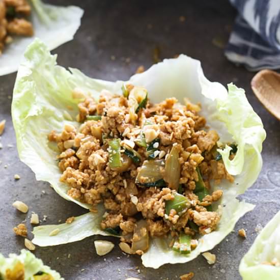 Easy Chicken Lettuce Wraps - Recipe photo by cookingforkeeps