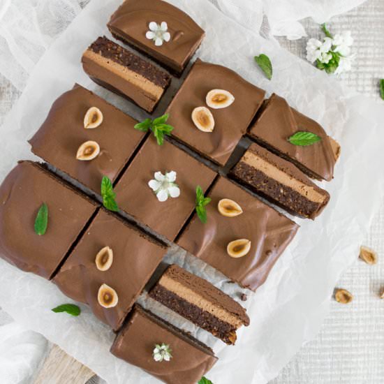 Chocolate and hazelnut slices - Recipe photo by RainbowInMyKitchen