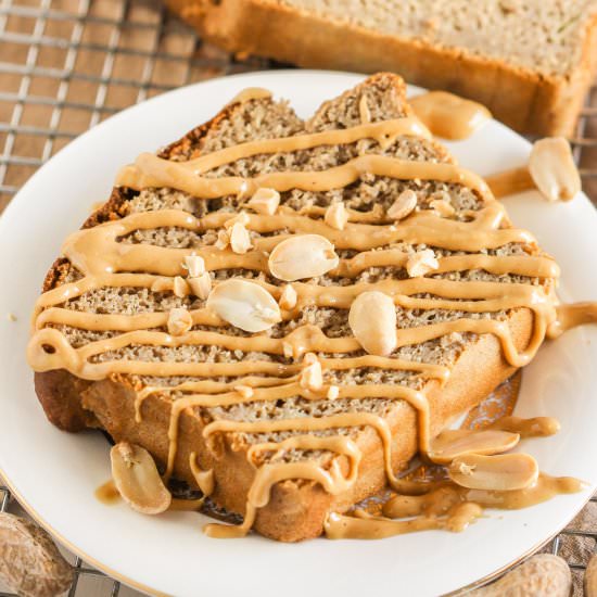 Healthy Banana Peanut Butter Bread - Recipe photo by dessertswithbenefits