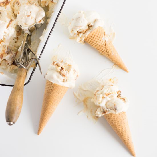 Salted Caramel No Churn Ice Cream - Recipe photo by cloudykitchen