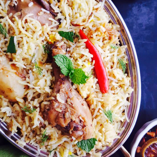 Dhaka Style Kacchi Chicken Biryani - Recipe photo by My Tryst With Food And Travel