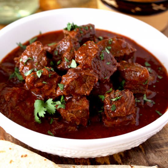 Chile Colorado Beef Stew - Recipe photo by Lemon blossoms